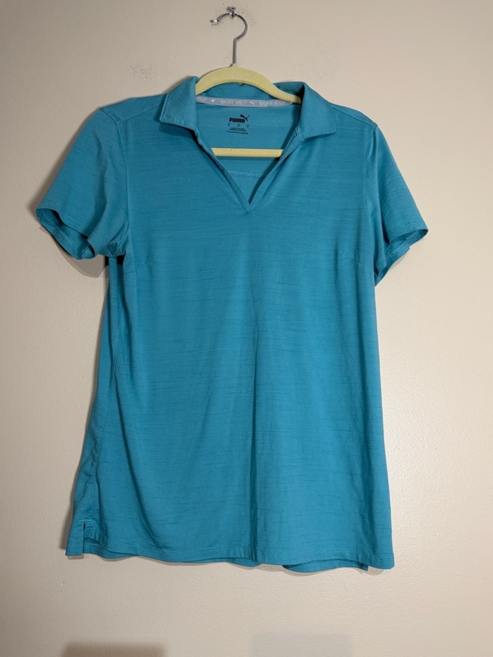Puma Women's Teal Short Sleeve Polo Top